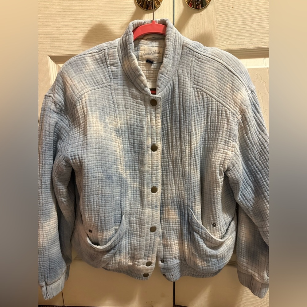 S Cotton Puffy Button-Up Jacket